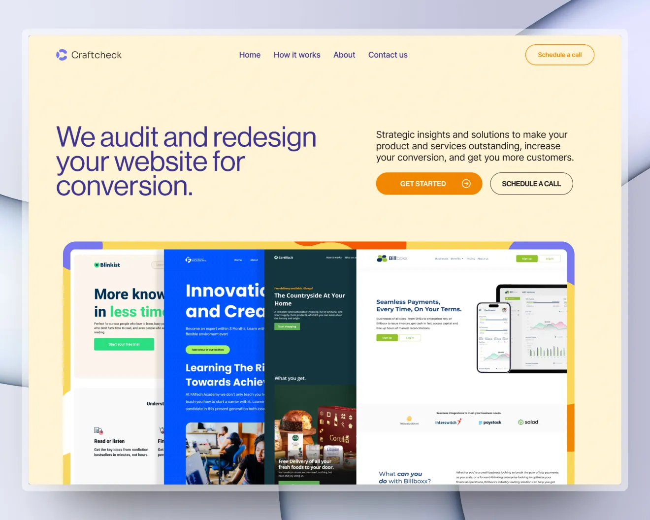 Craftcheck Site Mockup