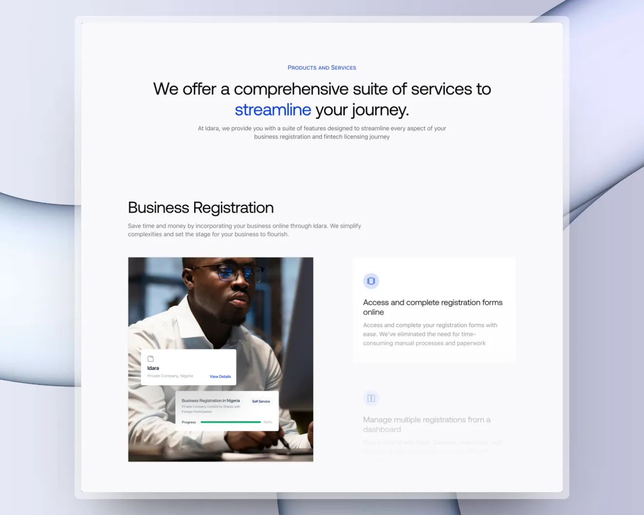 Idara Site Mockup
