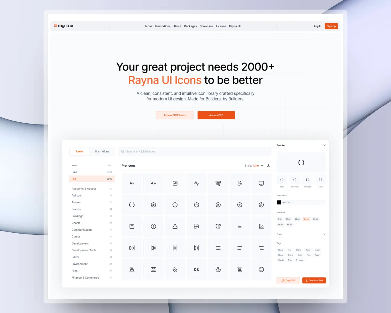 Rayna Icon Site Mockup