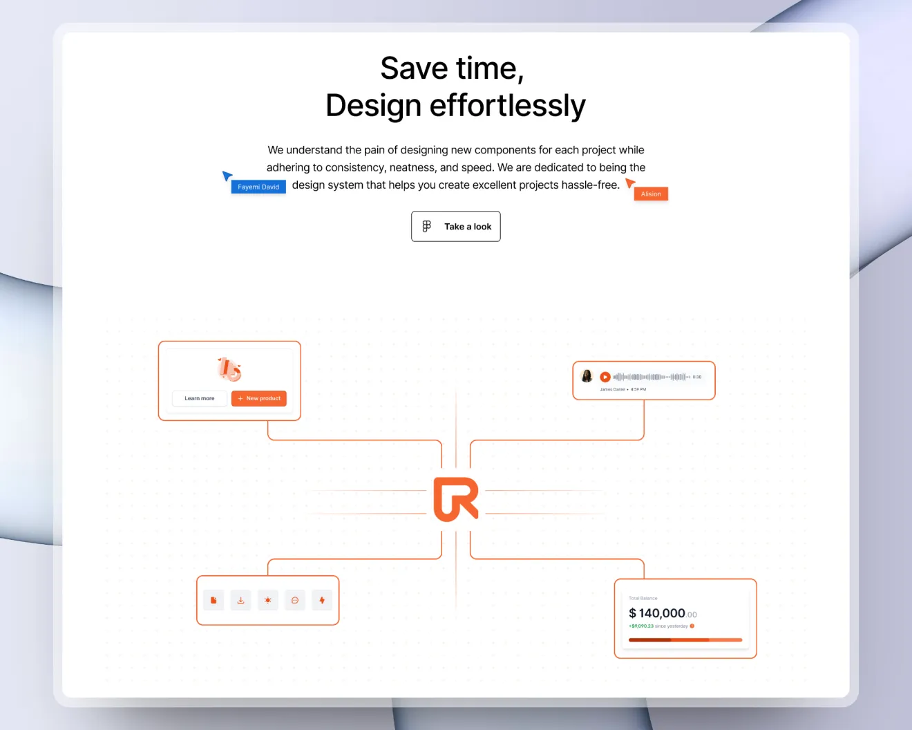 Rayna UI Design System Site Mockup