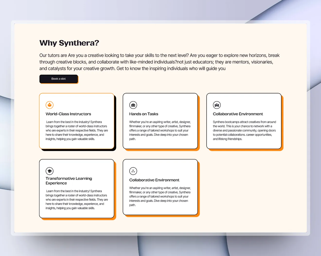Synthera Site Mockup