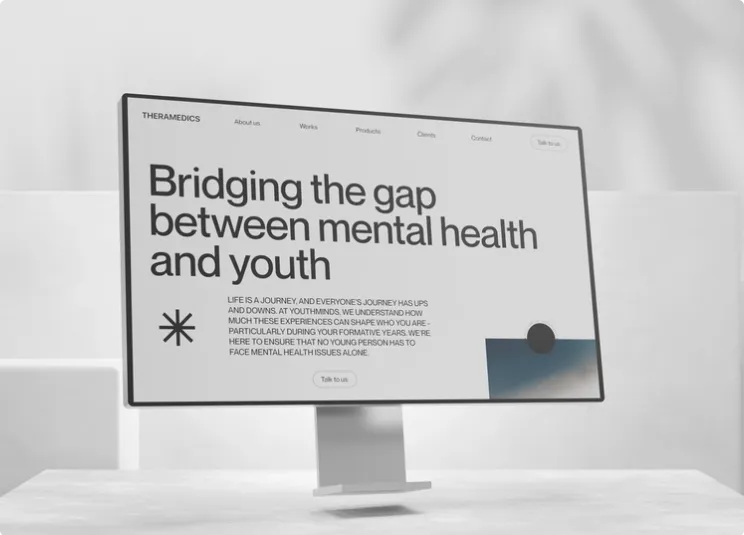 Mockup of website designed and developed by Rvysion Studio for a client